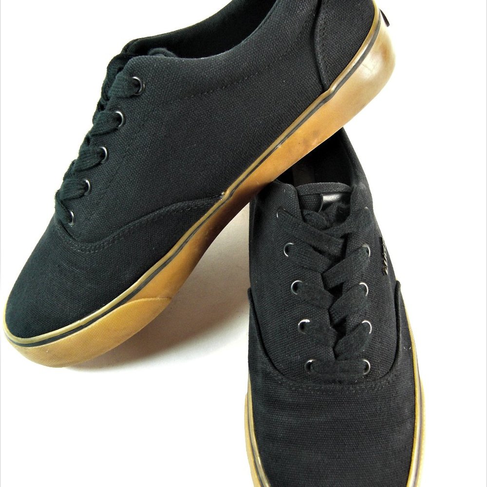 Lugz Flip Sneakers Casual Black Mens Gum Sole Shoe